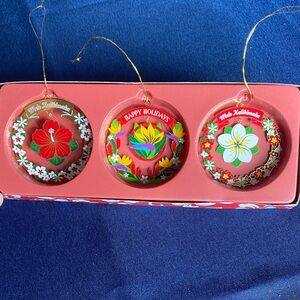 Holiday Ornament Set - Red and Gold